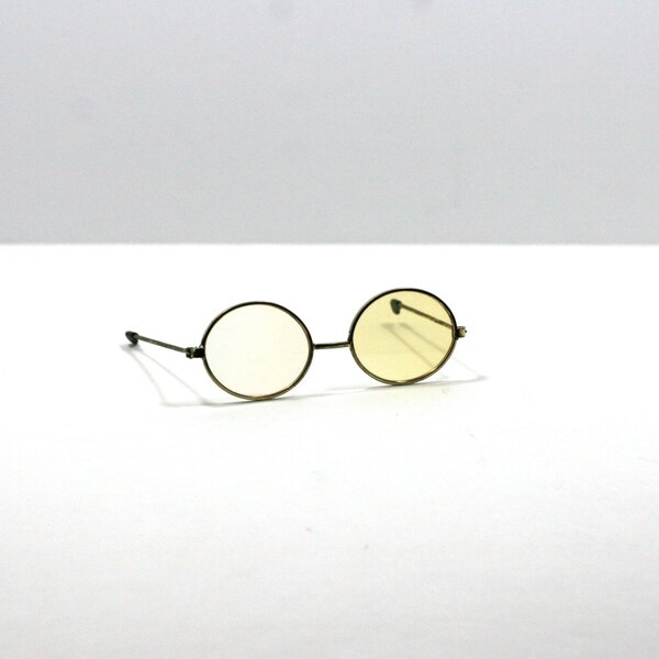 Vintage Gold Rimmed Doll Glasses, John Lennon, Ben Franklin Style Glasses - Retro Decor