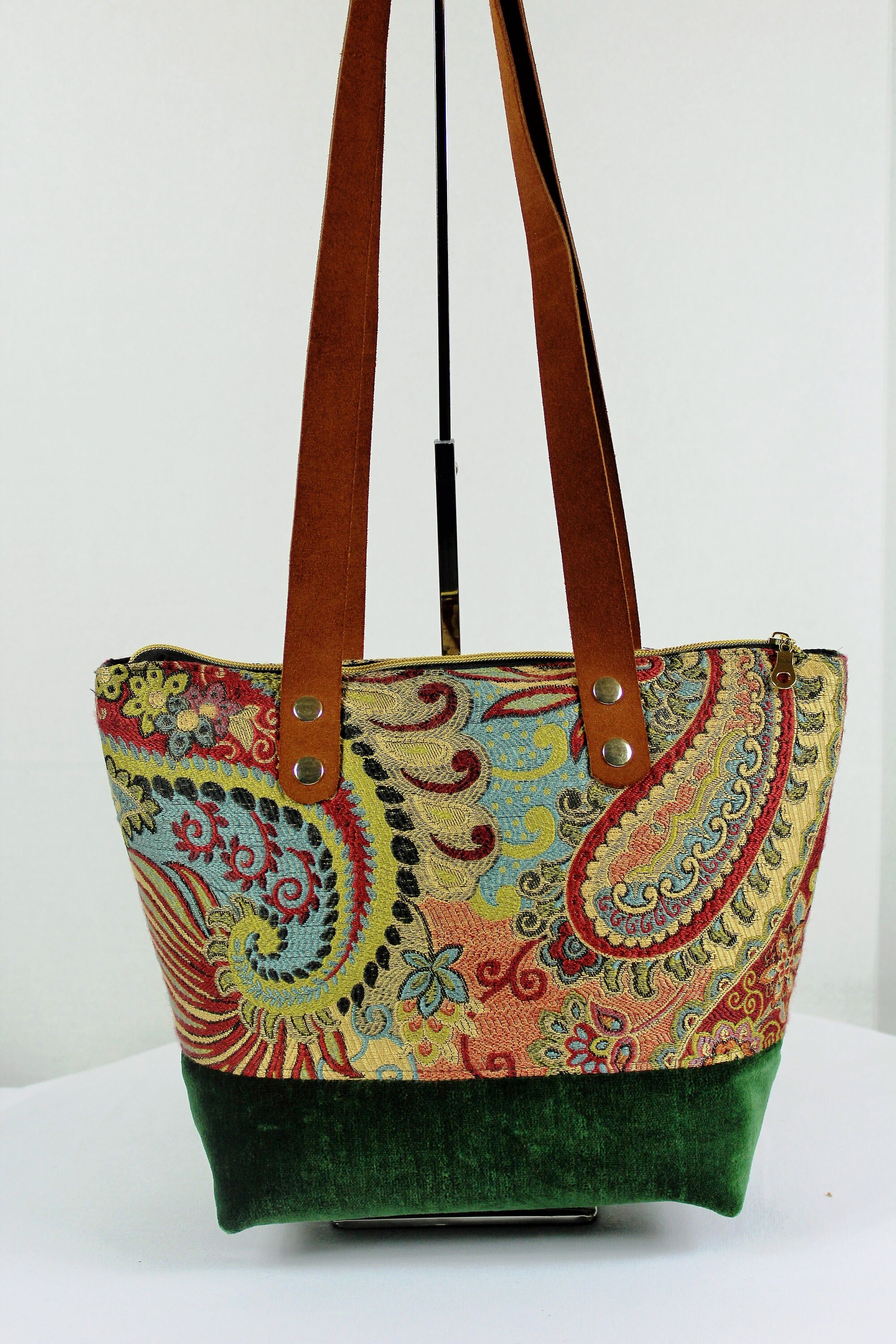 Tote Bag. Tapestry Tote. Medium Sized. Secure. Top Zip. Inside Etsy