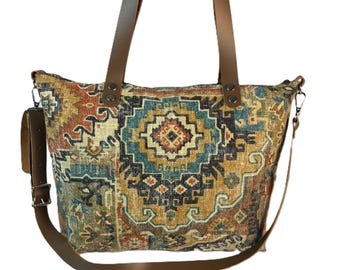 Tote Bag Convertible Tote Crossbody Tapestry Large