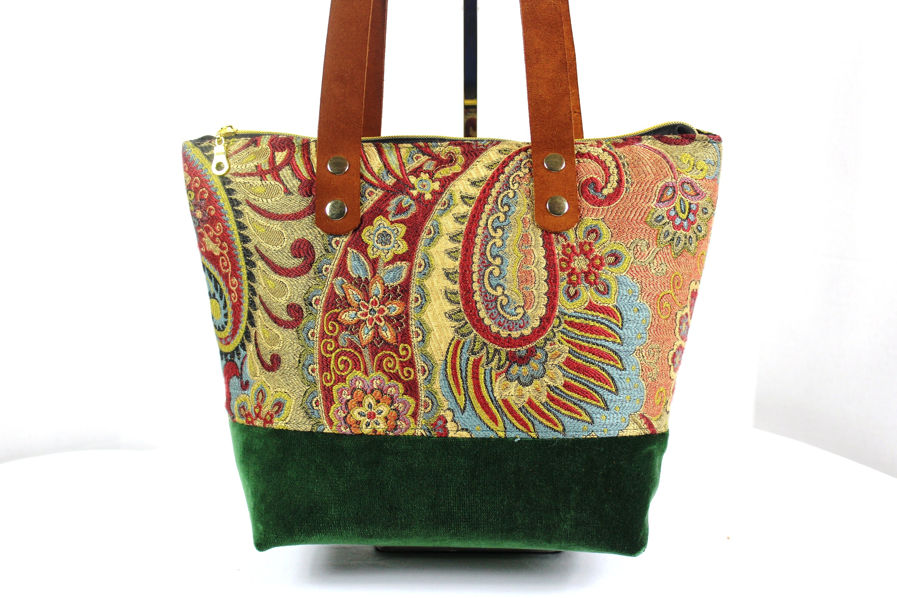 Tote Bag. Tapestry Tote. Medium Sized. Secure. Top Zip. Inside Etsy UK