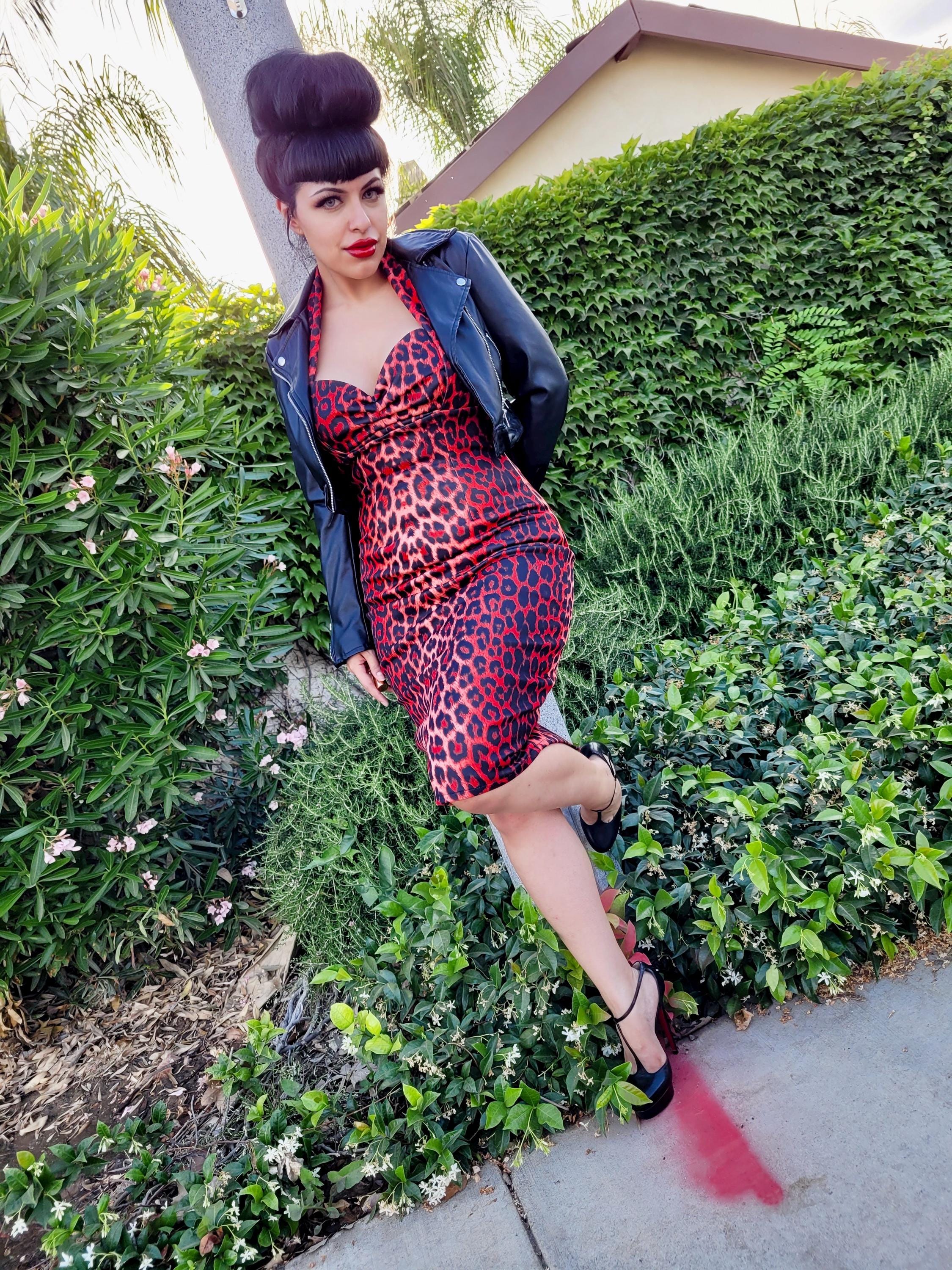 Leopard Cocktail Dress - Etsy