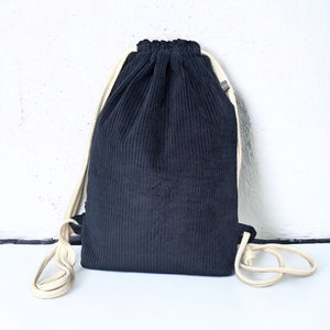 Ab 32,90 Euro Turnbeutel Tasche Cord Blau Dunkelblau Uni unisex Festivalbag Bild 5