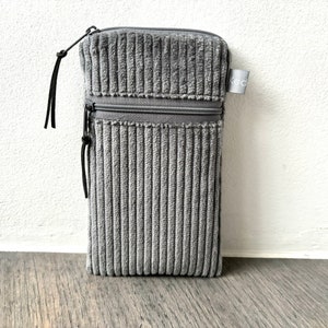 From 24,90 Euro Mobile Phone Case Cover Wide Cord Uni Bag Cord Smartphone Grau