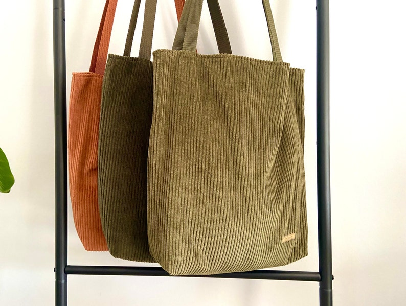 A partir de 34,90 euros Sac Cord Wide Cord XL Vert Marron image 2