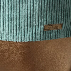 From 39.90 euros corduroy gym bag dusty green imitation leather copper gold festival bag image 7