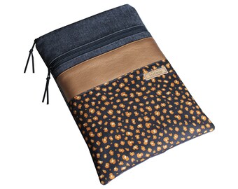 Ab 34,90 Euro Tablet Hülle 10" Jeans Schwarz Leo Cognac Kupfer