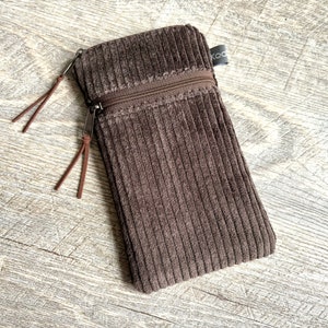 From 24,90 Euro Mobile Phone Case Cover Wide Cord Uni Bag Cord Smartphone Dunkelbraun