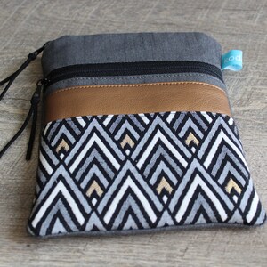 From 28.90 euros eReader / tablet case 6-8 inches jeans gray zigzag copper gold 2 zips image 9