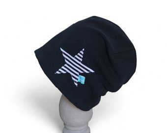 From 19,90 Euro Jersey Beanie Dark Blue Stripes Star Transition