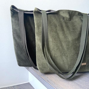 Ab 34,90 Euro Tasche Cord Breitcord XL Grün Braun Bild 1