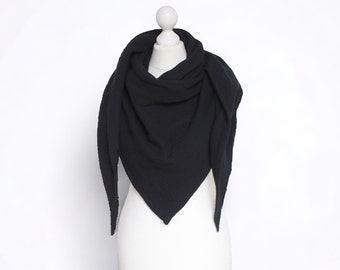 Triangular cloth muslin black transitional muslin cloth women