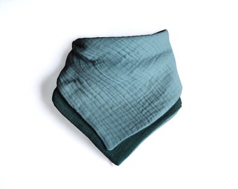 From 11,90 Euro Scarf Muslin Green Dark Green Dusty Green Drool Cloth Name