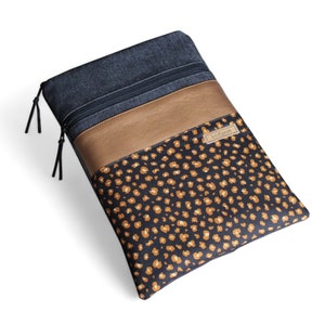 A partir de 34,90 euros étui tablette 10 jeans noir leo cognac cuivre image 1