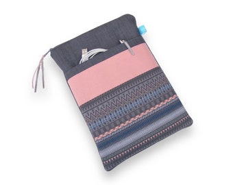 From 39,90 Euro Notebook Case 11-17 inch Jeans Dark Grey Pink Ethno Zip