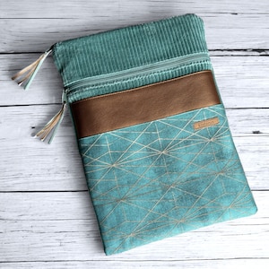 From 39,90 Euro Notebook Case 11-17 inch Wide Cord Dusty Green Sage Mint Copper Geometric