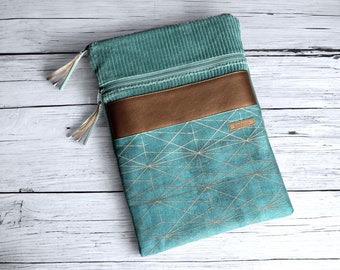 From 39.90 euros notebook case 11-17 inch wide cord dust green sage mint copper geometric