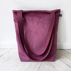 Schulterasche Cord Breitcord Beere Berry Shopper