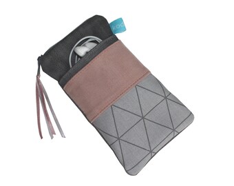 From 18.90 euros case smartphone jeans gray triangles light / pink
