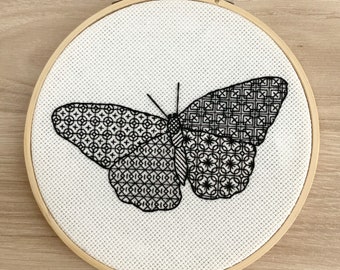 Blackwork Butterfly embroidery kit