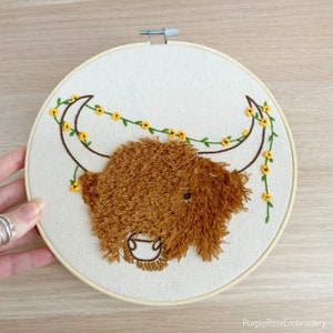 Hamish the Highland embroidery kit