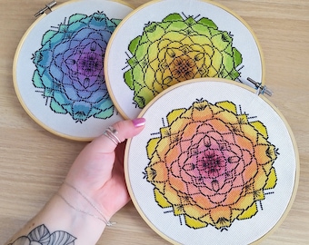 Cross Stitch Mandala PDF pattern