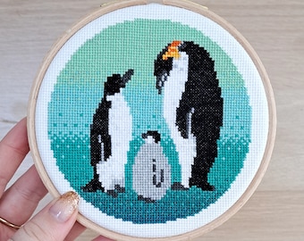 Antarctic Family Cross Stitch Pattern - PDF Download