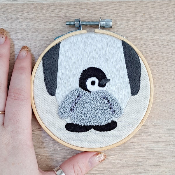 Pebbles the Penguin Beginner Embroidery Kit