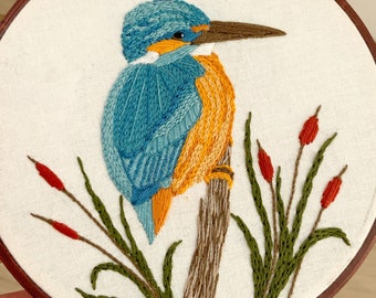 Edward the Kingfisher PDF Embroidery Pattern