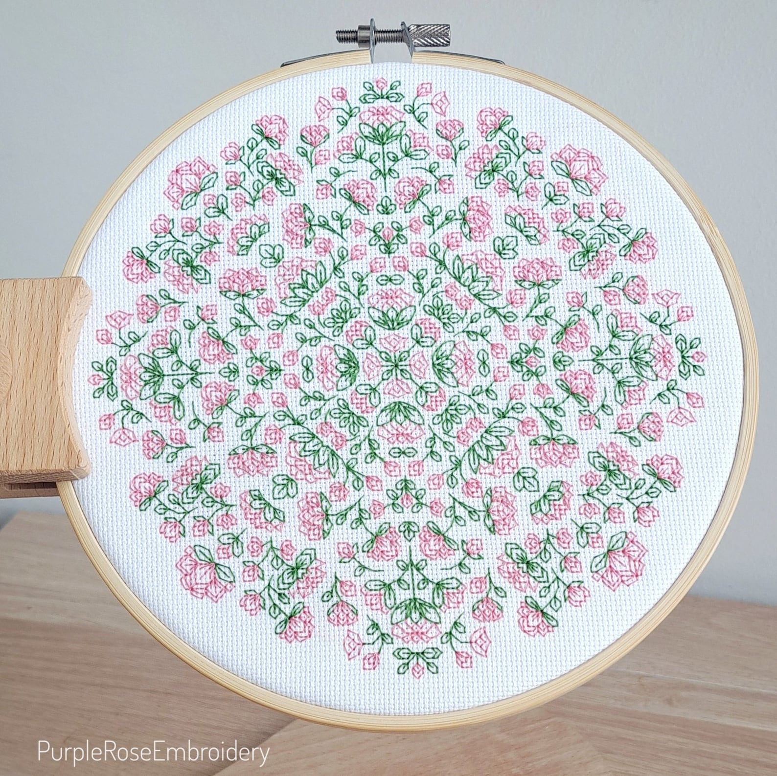 Rose Garden Blackwork Embroidery PDF Pattern Download Etsy