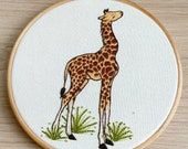 Ginger the Giraffe PDF embroidery pattern download