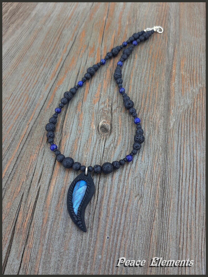 Labradorite Necklace for Men / Mens Gift Ideas / Christmas Gift for