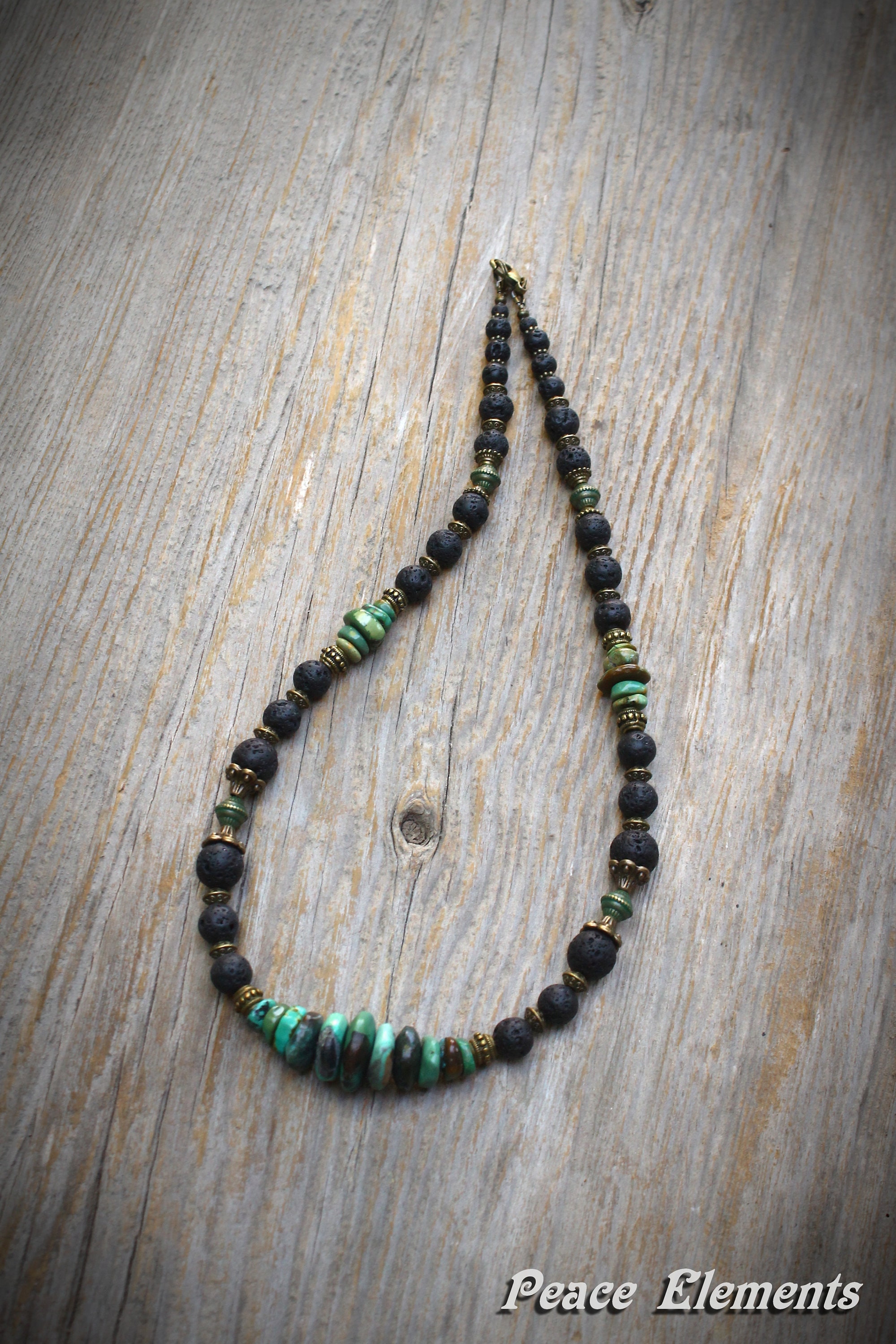 Turquoise necklace for men / turquoise mens jewelry / bohemian Etsy