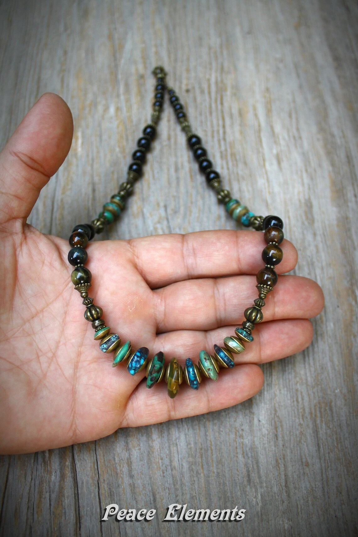 Turquoise Necklace for Men / Turquoise Mens Jewelry / Boho Etsy