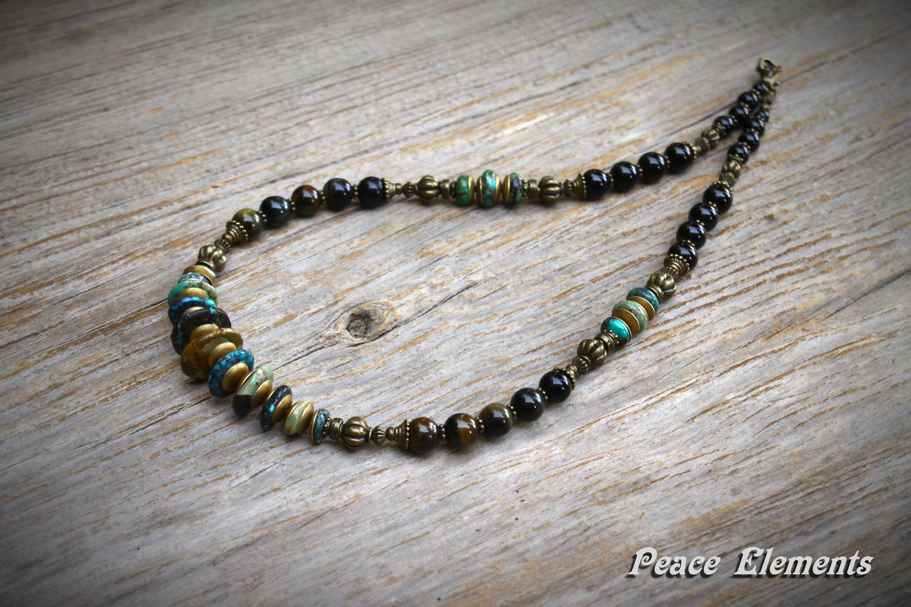 Turquoise Necklace for Men / Turquoise Mens Jewelry / Boho Etsy