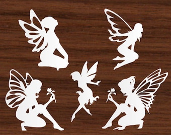 Cardstock Fairy Silhouette Shapes