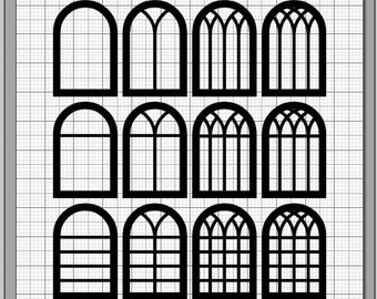 Gothic Windows SVG dxf eps pdf png svg studio3 file