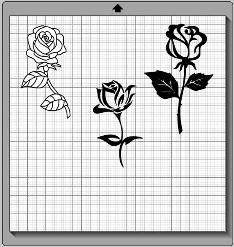 Rose Stem SVG Eps pdf Png Svg Studio3 Dateitypen Rose Etsy