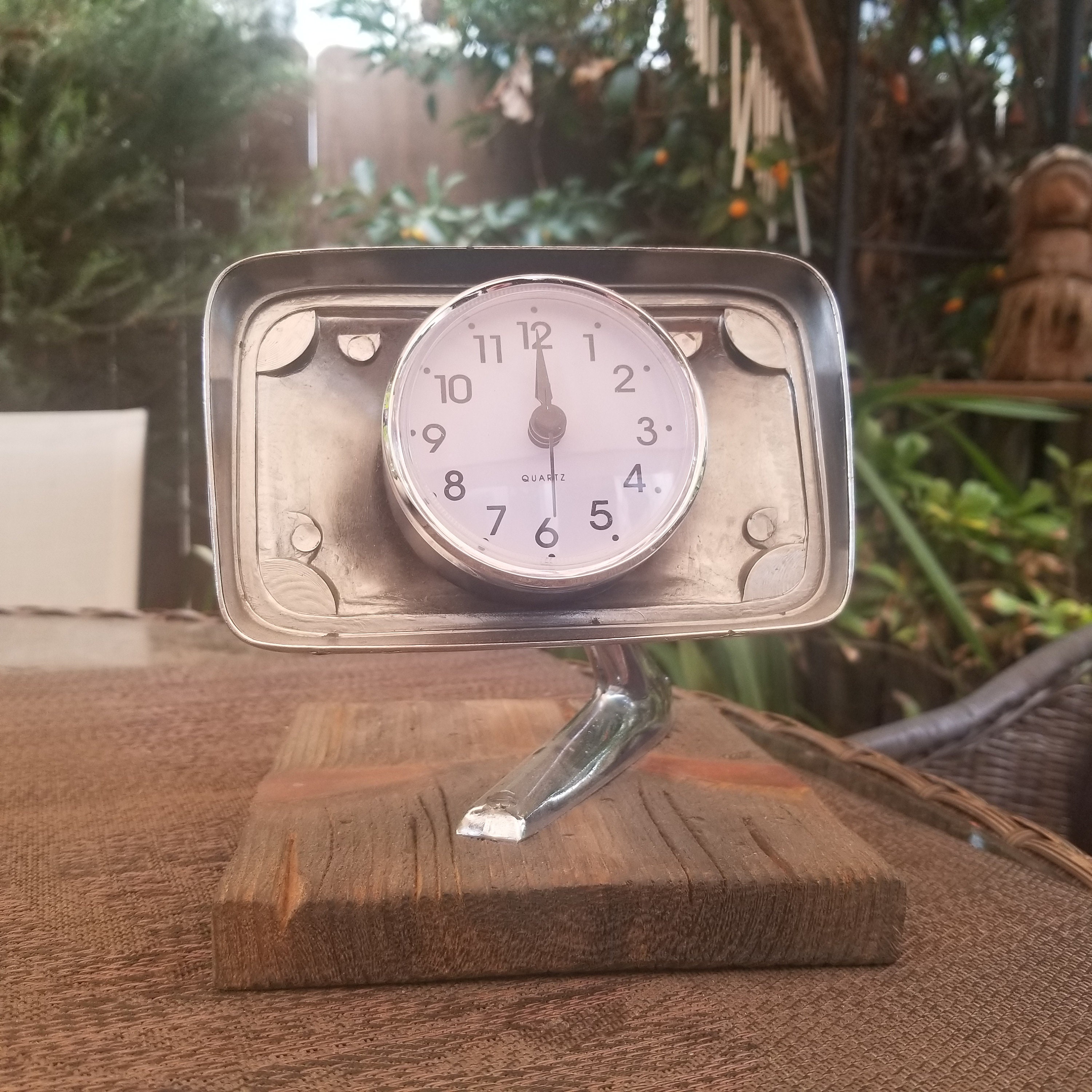 Vintage Car Mirror Clock Etsy