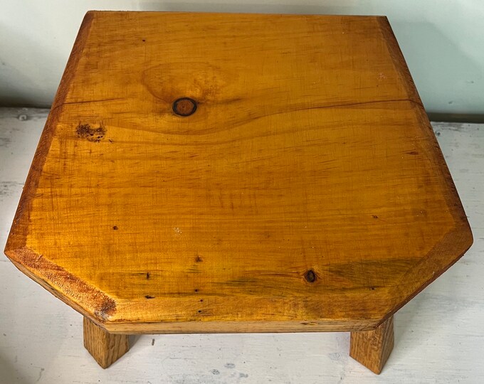 Vintage Handmade Oak Milking Stool - Farmhouse Decor - Etsy