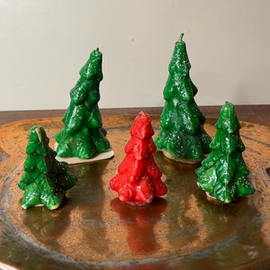 Vintage Gurley Christmas Tree Candles - Swaying in the Wind  - Set of 5