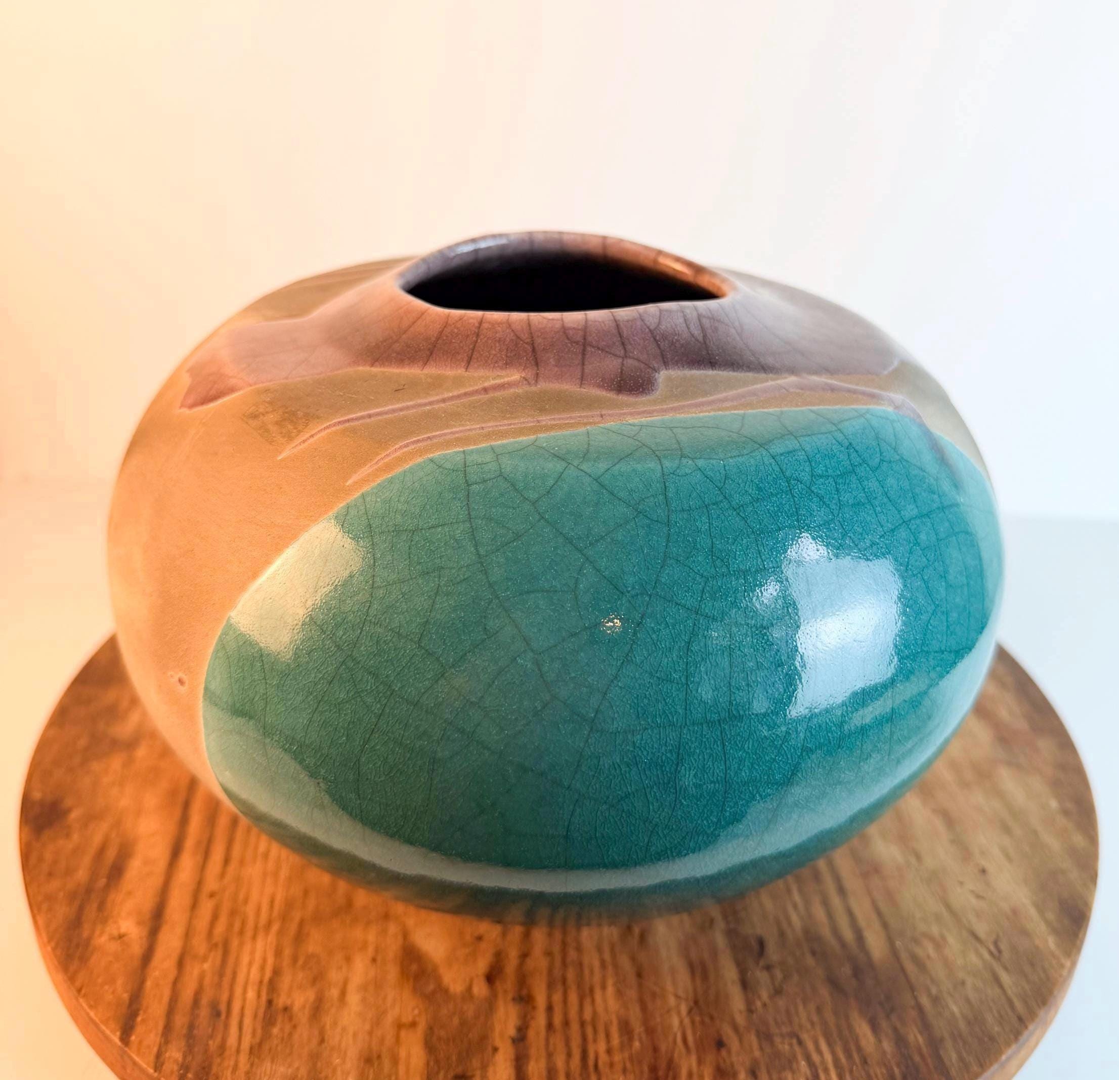 トニー・エヴァンス サイン入り 大型 楽焼 カリフォルニア セラミック Tony Evans Pottery - Etsy