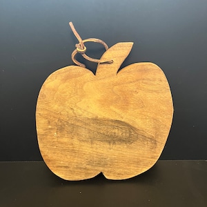 Vintage Wooden Apple Cutting Board Wall Decor Cheeseboard