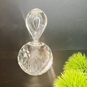 Oleg Cassini Crystal Perfume Bottle: Signed Vintage Vanity Decor