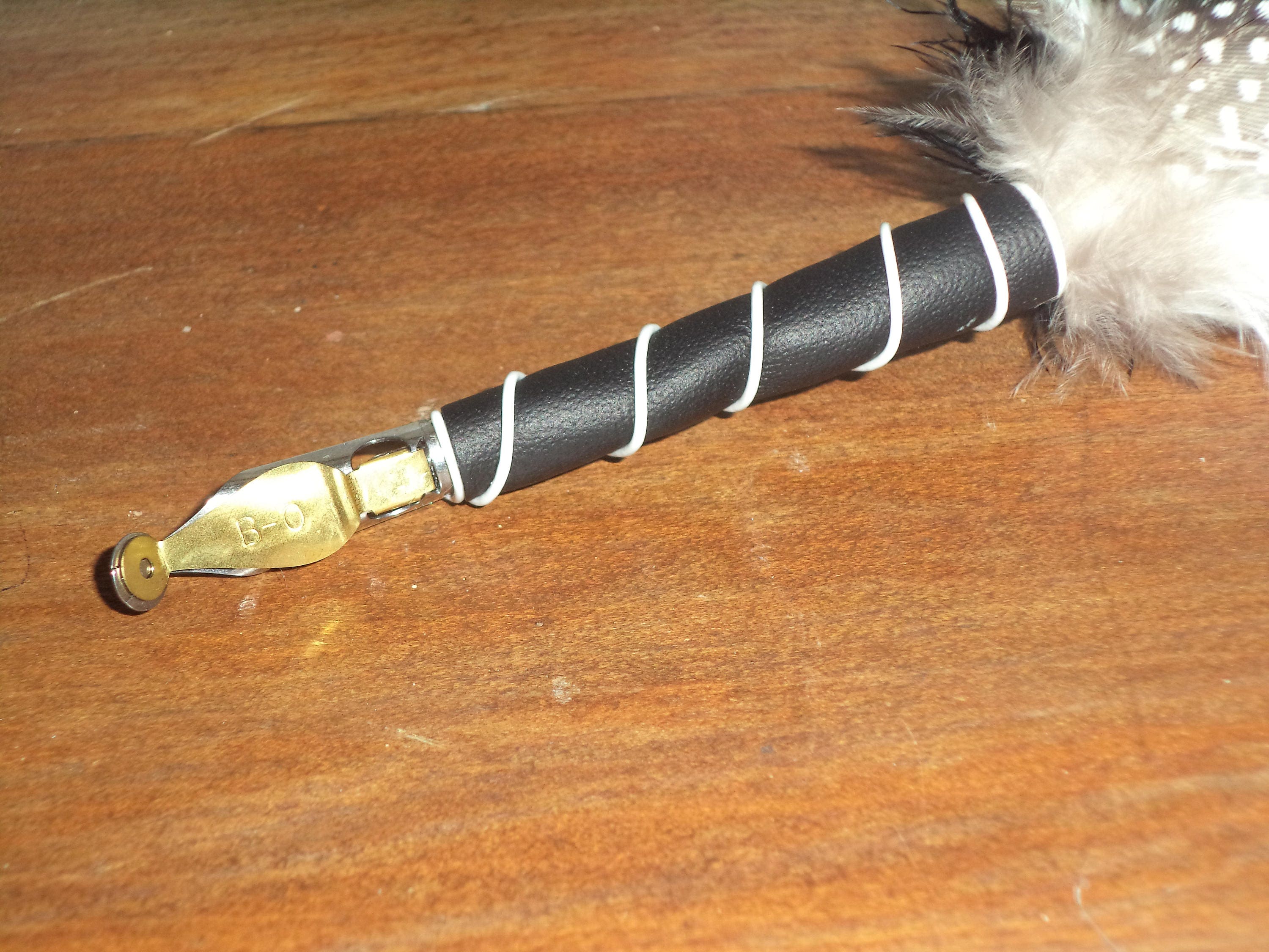 Feather Quill Pen Calligraphy Quill Black and White Fb 35 | Etsy