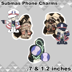Tiny  Submas Charms (1.2&quot; & .7&quot;)