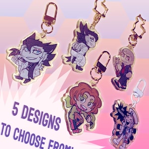 2&quot; Glitter Trainer (Grimsley, Nanu, Burgh, & Emmet) Keychains (by Atropazar)