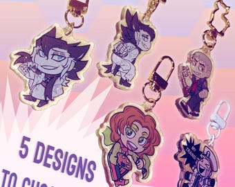 2" Glitter Trainer (Grimsley, Nanu, Burgh, & Emmet) Keychains (by Atropazar)