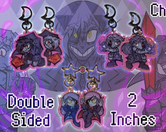 LOZ Cadence of Hyrule 'Rainbow' Acrylic 2 Inch Keychains (by Atropazar)