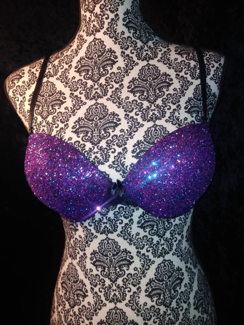 Cotton Candy Glitter Bra Glitter EDC Bra Festival Bra Etsy