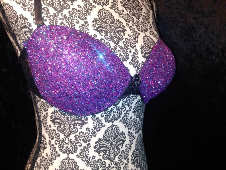 Cotton Candy Glitter Bra Glitter EDC Bra Festival Bra Etsy